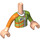 LEGO Light Flesh Minidoll Lime and Orange Jacket (35677 / 92456)