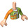 LEGO Carne claro Minidoll Lima y Naranja Chaqueta (35677 / 92456)