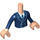 LEGO Carne chiaro Minidoll Busto con Dark Blu Giacca e Tie, Bianco Maglietta e Chiaro Carne Mani (11408 / 92456)