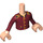 LEGO Licht vleeskleurig Minidoll Torso met Donkerrood en Gold Hotel Porter Uniform (11408 / 92456)