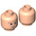 LEGO Light Flesh Minifig Head with Brown Eyebrows (Recessed Solid Stud) (3626 / 83799)