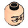 LEGO Leichtes Fleisch Minifig Kopf mit Half-Moon Glasses und Grey Eyebrows (Sicherheitsbolzen) (3626 / 50897)