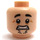 LEGO Licht vleeskleurig Minifiguur Hoofd met Smile, Zwart Eyebrows en Stoppels (Verzonken solide nop) (3626 / 21665)