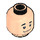 LEGO Light Flesh Minifig Head with Smile, Black Eyebrows and Stubble (Recessed Solid Stud) (3626 / 21665)