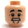 LEGO Light Flesh Minifig Head with Smile, Black Eyebrows and Stubble (Recessed Solid Stud) (3626 / 21665)