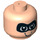 LEGO Leichtes Fleisch Minifigure Baby Kopf mit Jack-Jack Gesicht mit Schwarz Maske (33464 / 38098)
