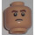 LEGO Lätt Hudfärgad Minifigur Huvud Dual-Sided med Brun Eyebrows och Grimace, Orange Visir (Infälld solid knopp) (3626)