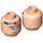 LEGO Leichtes Fleisch Minifigure Kopf mit Schwarz und rot Haar auf Forehead und Lopsided Open Mouth (Sicherheitsbolzen) (3626 / 63163)
