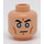 LEGO Lys hud Minifigur Hode med Blå Glowing Øyne (Forsenket solid knott) (3626 / 14524)