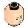 LEGO Light Flesh Minifigure Head with Brown Eyebrows and Frown (Recessed Solid Stud) (3626 / 21725)