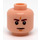 LEGO Licht Vleeskleurig Minifigure Hoofd met Brown Eyebrows en Frown (Verzonken Solid Stud) (3626 / 21725)