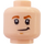 LEGO Helles Fleisch Minifigur Kopf mit Braun Eyebrows und Smile (Vertiefte feste Noppen) (3626 / 69298)