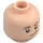 LEGO Světlá tělová Minifigurka Hlava s Hnědá Eyebrows a Smile (Zapuštěný pevný cvoček) (3626 / 69298)