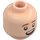 LEGO Světlá tělová Minifigurka Hlava s Hnědá Eyebrows a Smile (Zapuštěný pevný cvoček) (3626 / 69298)