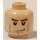 LEGO Beige Léger Minifigurine Tête avec Chin Dimple &amp; Cheek Lines Décoration (Clou de sécurité) (3626 / 48151)