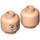 LEGO Leichtes Fleisch Minifigure Kopf mit Dekoration (Sicherheitsbolzen) (3626 / 89784)