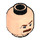 LEGO Leichtes Fleisch Minifigure Kopf mit Eye Wrinkles und Moustache (Sicherheitsbolzen) (3626 / 50284)