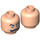 LEGO Leichtes Fleisch Minifigure Kopf mit Groß Bushy Schwarz Moustache (Sicherheitsbolzen) (3626 / 63171)