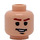 LEGO Carne chiaro Minifigure Testa con Open Lopsided Sorriso e Chin Dimple (Perno di sicurezza) (3626 / 62277)