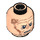 LEGO Leichtes Fleisch Minifigure Kopf mit Orange Dot Patterning auf Sides (Einbau-Vollbolzen) (3626 / 11019)