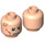 LEGO Leichtes Fleisch Minifigure Kopf mit Orange Dot Patterning auf Sides (Einbau-Vollbolzen) (3626 / 11019)