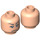LEGO Light Flesh Minifigure Head with Peach Lips and Eyelids (Safety Stud) (3626 / 63407)
