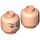 LEGO Lys hudfarvet Minifigur Hoved med Peach Lips og Eyelids (Sikkerheds knops) (3626 / 63407)