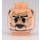 LEGO Lys hud Minifigur Hode med Rund Sølv Briller og Wrinkled Forehead (Sikkerhetsknott) (3626 / 62716)