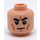 LEGO Vaalea ihonvärinen Minihahmo Pää jossa Serious Expression (Upotettu kiinteä nuppi) (3626 / 19198)