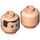 LEGO Leichtes Fleisch Minifigure Kopf mit Klein Smile und Schwarz Haar (Sicherheitsbolzen) (3626 / 50456)