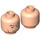 LEGO Leichtes Fleisch Minifigure Kopf mit Stern Expression und Schwarz Cheek Lines (Sicherheitsbolzen) (3626 / 63176)