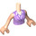 LEGO Light Flesh Ms. Stevens Torso, with Medium Lavender Vest (92456 / 92816)