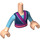 LEGO Licht vleeskleurig Mulan met Blauw Rok Friends Torso (35677 / 92456)