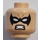 LEGO Beige Léger Nightwing avec Bleu Poitrine Symbol Minifigurine Tête (Montant solide encastré) (3626 / 27153)