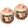 LEGO Light Flesh Obi Wan Kenobi Head with Headset (Recessed Solid Stud) (3626 / 25577)