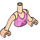 LEGO Leichtes Fleisch Olivia Torso, mit Pink Strap oben mit Palm Baum Muster (92456)