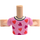 LEGO Light Flesh Paisley (Bright Pink Shirt with Coral/Dark Pink Hearts) Friends Torso (73141 / 92456)