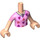 LEGO Leichtes Fleisch Paisley (Bright Pink Shirt mit Coral/Dark Pink Herzen) Friends Torso (73141 / 92456)