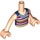 LEGO Licht vleeskleurig Paisley met Stripey Top Friends Torso (92456)