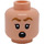 LEGO Light Flesh Phoebe Buffay Head (Recessed Solid Stud) (3626 / 77728)