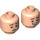 LEGO Licht Vleeskleurig Pippin - Reddish Brown Cape Minifigure Hoofd (Verzonken Solid Stud) (3626 / 101765)