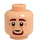 LEGO Lätt Hudfärgad Pius Thicknesse Minifigur Huvud (Infälld solid knopp) (3626 / 100172)