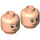 LEGO Light Flesh Plain Head with Female Smile / Annoyed Face (Safety Stud) (92882 / 93199)