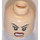 LEGO Light Flesh Plain Head with Red Lips, Smile   Angry (Recessed Solid Stud) (10348 / 99868)