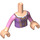 LEGO Lys hudfarvet Rapunzel med Kjole og Blomst i Hår Friends Torso (35677 / 92456)