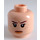 LEGO Lätt Hudfärgad Rey Minifigur Huvud (Infälld solid knopp) (3626 / 23783)