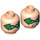 LEGO Licht Vleeskleurig Robin with- Green Masker en  Kort Poten Minifigure Hoofd (Verzonken Solid Stud) (3626 / 54889)