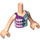 LEGO Helles Fleisch Stephanie Diamant Gesichtsbemalung Friends Torso (73141 / 92456)