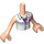 LEGO Carne chiaro Stephanie Busto, con Bianco Blouse con Rosso Croce logo (92456)