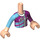 LEGO Carne claro Stephanie con Azul Casco Friends Torso (35677 / 92456)